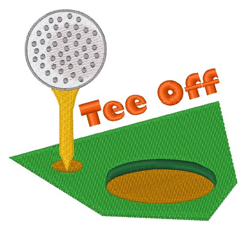 Tee Off Machine Embroidery Design