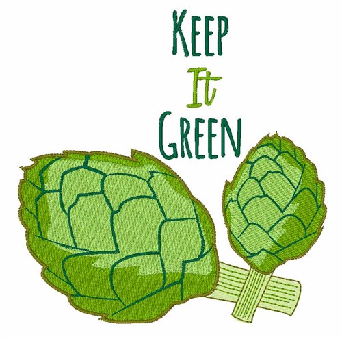 Keep It Green Machine Embroidery Design