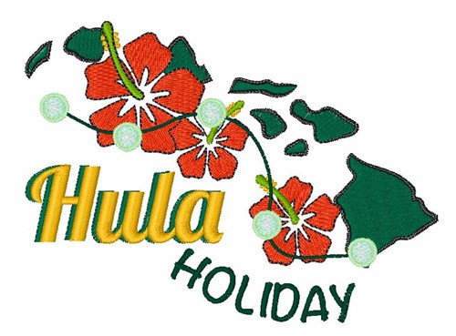 Hula Holiday Machine Embroidery Design