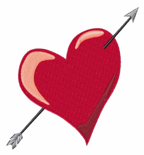 Heart & Arrow Machine Embroidery Design