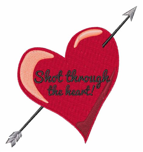 Through The Heart Machine Embroidery Design