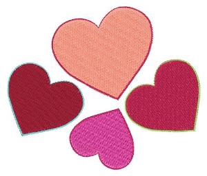 Picture of Valentine Hearts Machine Embroidery Design