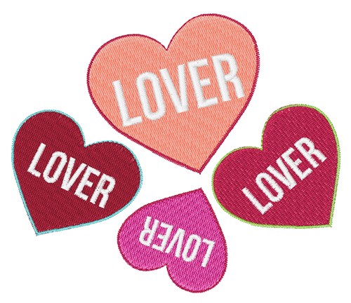 Lover Hearts Machine Embroidery Design