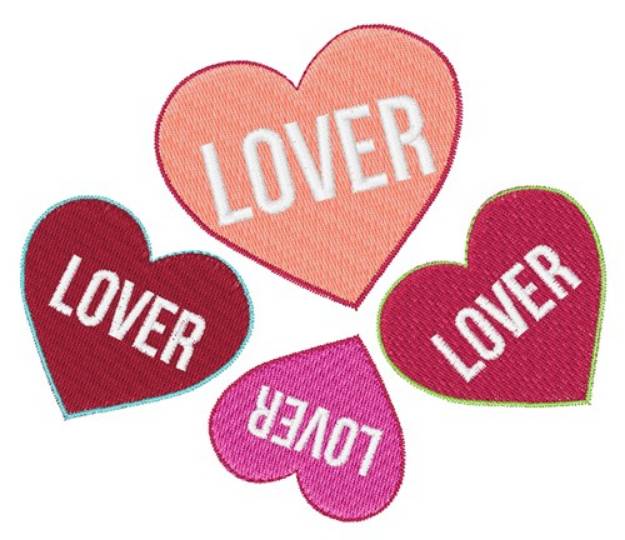 Picture of Lover Hearts Machine Embroidery Design