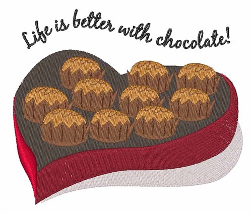 With Chocolates Machine Embroidery Design