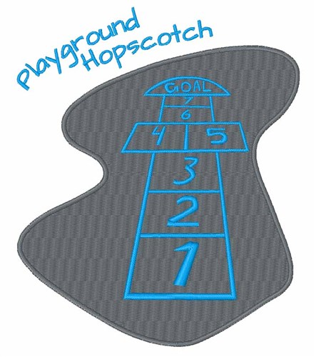 Playground Hopscotch Machine Embroidery Design