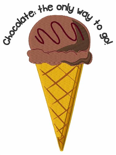 Chocolate Ice Cream Machine Embroidery Design