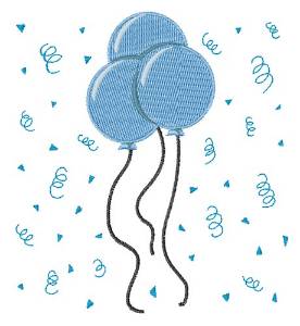 Picture of Baby Balloons Machine Embroidery Design