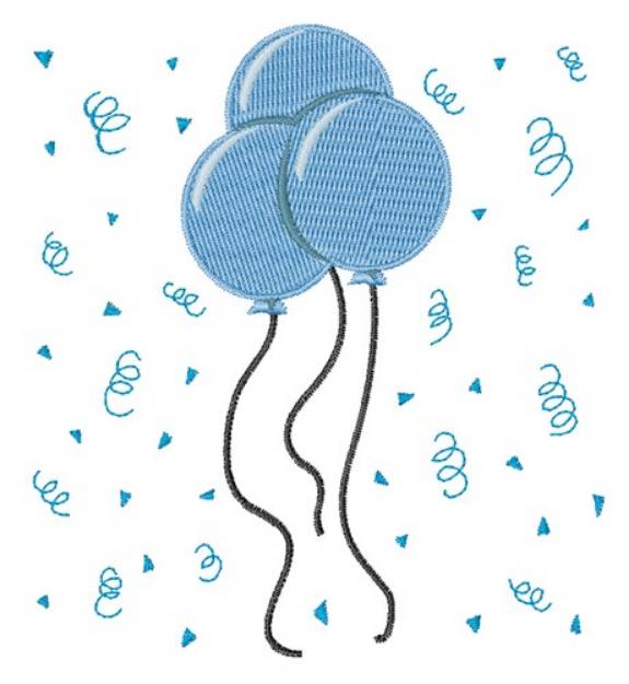 Picture of Baby Balloons Machine Embroidery Design