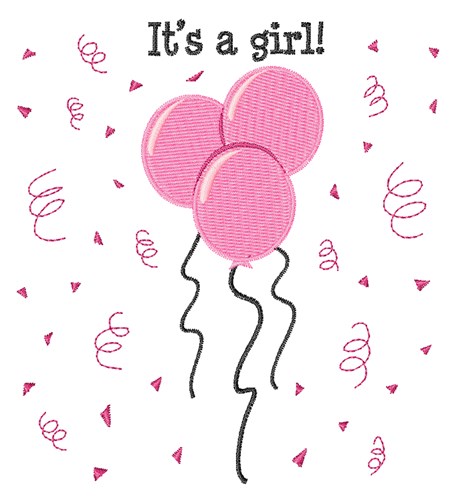 Its A Girl Machine Embroidery Design