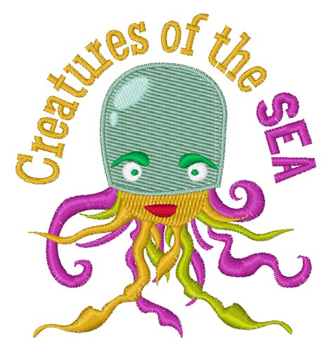 Sea Creatures Machine Embroidery Design