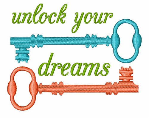 Unlock Dreams Machine Embroidery Design