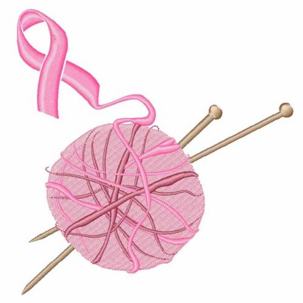 Picture of Knit Awareness Ribbon Machine Embroidery Design