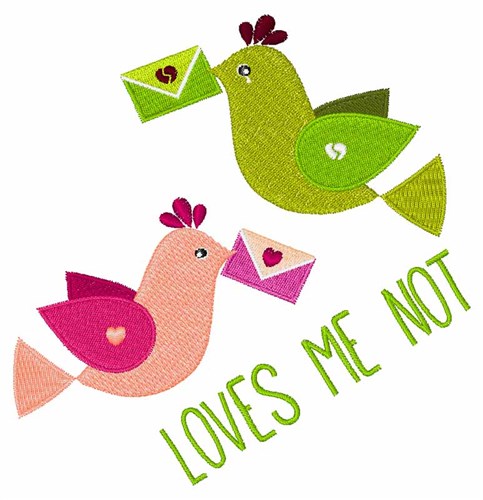 Loves Me Not Machine Embroidery Design