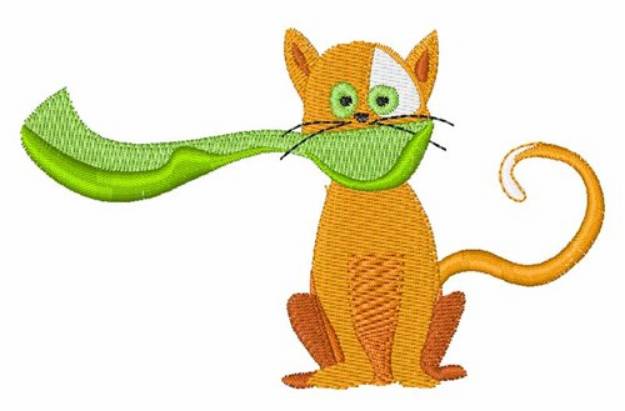 Picture of Scarf Cat Machine Embroidery Design
