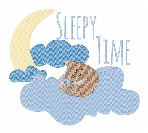 Sleepy Time Machine Embroidery Design