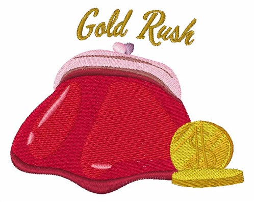 Gold Rush Machine Embroidery Design