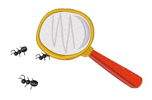 Magnifying Ants Machine Embroidery Design