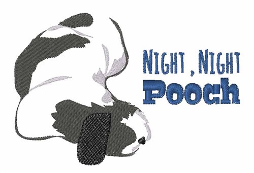 Night Night Pooch Machine Embroidery Design