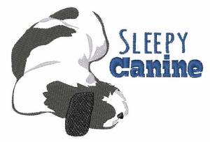 Picture of Sleepy Canine Machine Embroidery Design