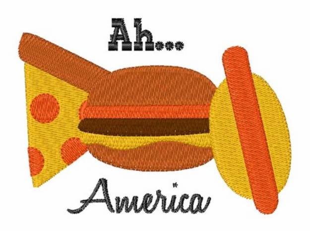 Picture of Ah...America Machine Embroidery Design