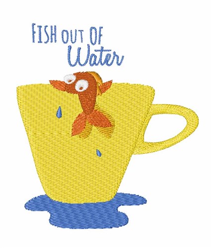 Fish Out of Water Machine Embroidery Design