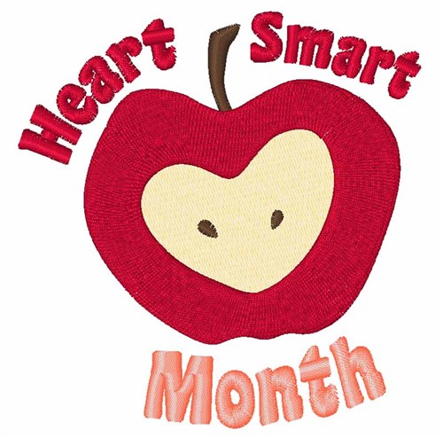 Heart Smart Month Machine Embroidery Design