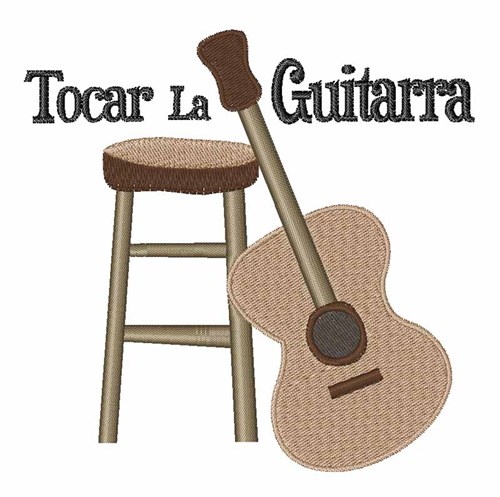 Tocar la Guitarra Machine Embroidery Design