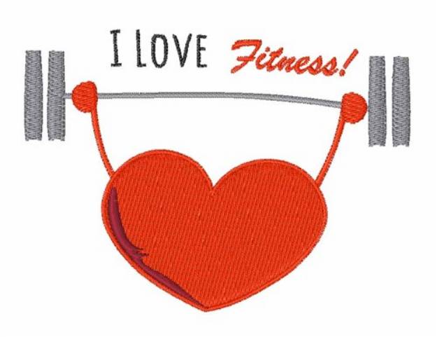 Picture of Love Fitness Machine Embroidery Design
