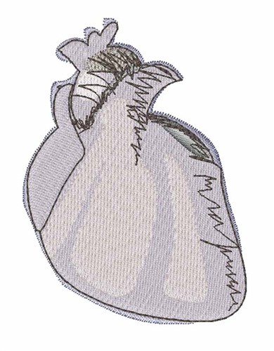 Sketch Heart Machine Embroidery Design