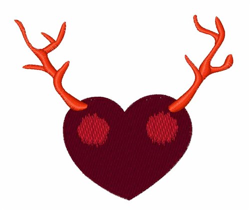 Deer Heart Machine Embroidery Design