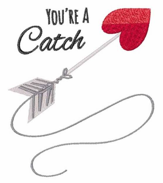 Picture of Youre a Catch Machine Embroidery Design
