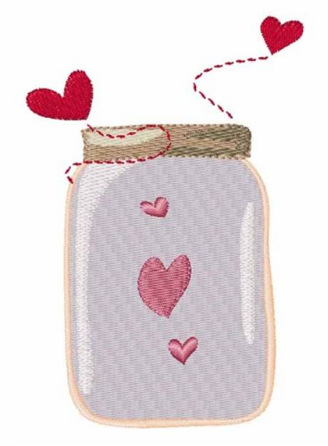 Picture of Love Jar Machine Embroidery Design