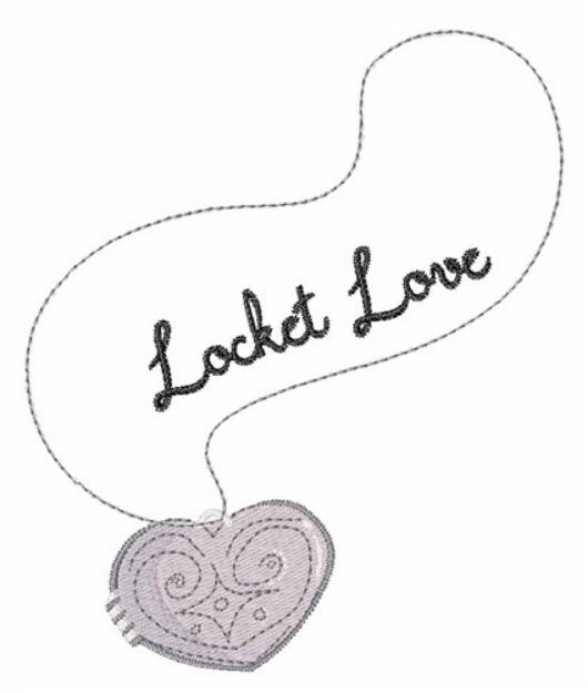 Picture of Locket Love Machine Embroidery Design