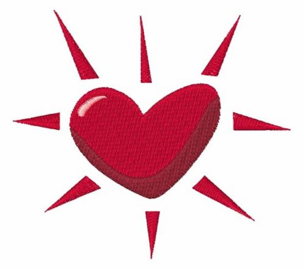 Picture of Heart Burst Machine Embroidery Design