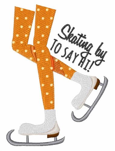 Skating By Machine Embroidery Design