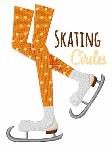 Skating Circles Machine Embroidery Design