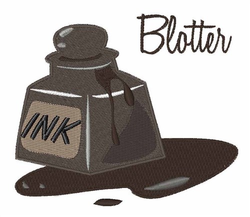 Ink Blotter Machine Embroidery Design
