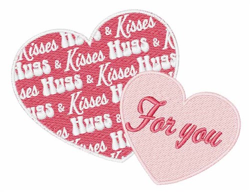 For You Heart Machine Embroidery Design
