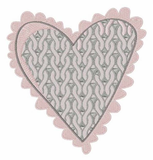 Picture of Knit Heart Machine Embroidery Design