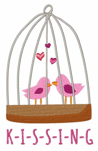 Kissing Birds Machine Embroidery Design
