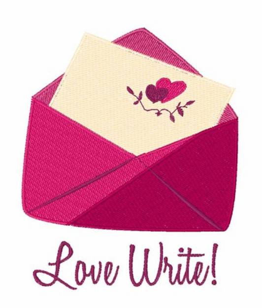 Picture of Love Write Machine Embroidery Design