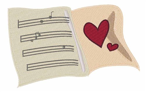 Musical Heart Machine Embroidery Design