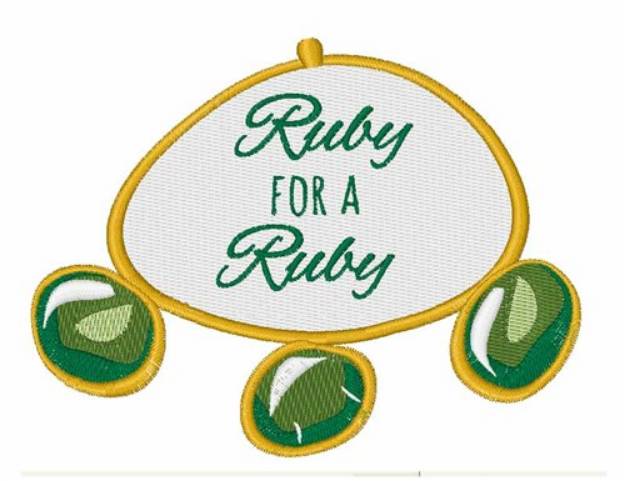 Picture of Ruby for a Ruby Machine Embroidery Design