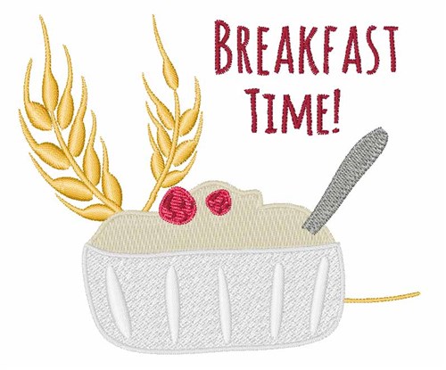Breakfast Time Machine Embroidery Design