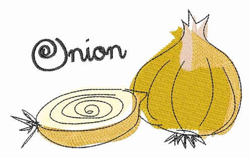 Sketch Onion Machine Embroidery Design