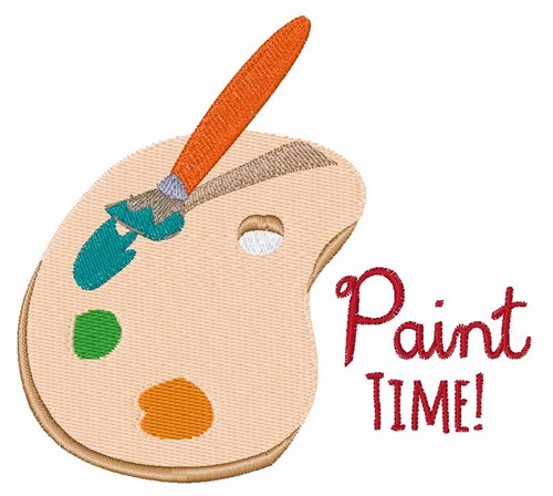 Paint Time Machine Embroidery Design