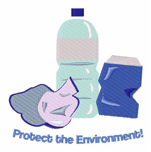 Protect the Environment Machine Embroidery Design