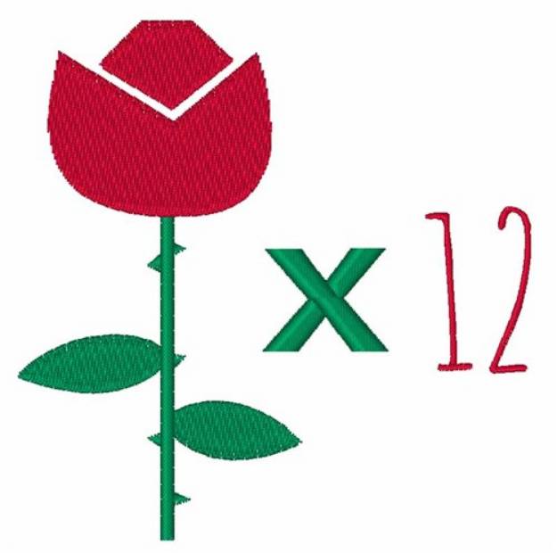 Picture of Roses x 12 Machine Embroidery Design