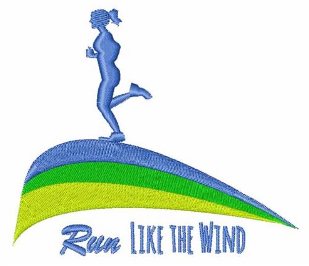 Picture of Run Wind Machine Embroidery Design